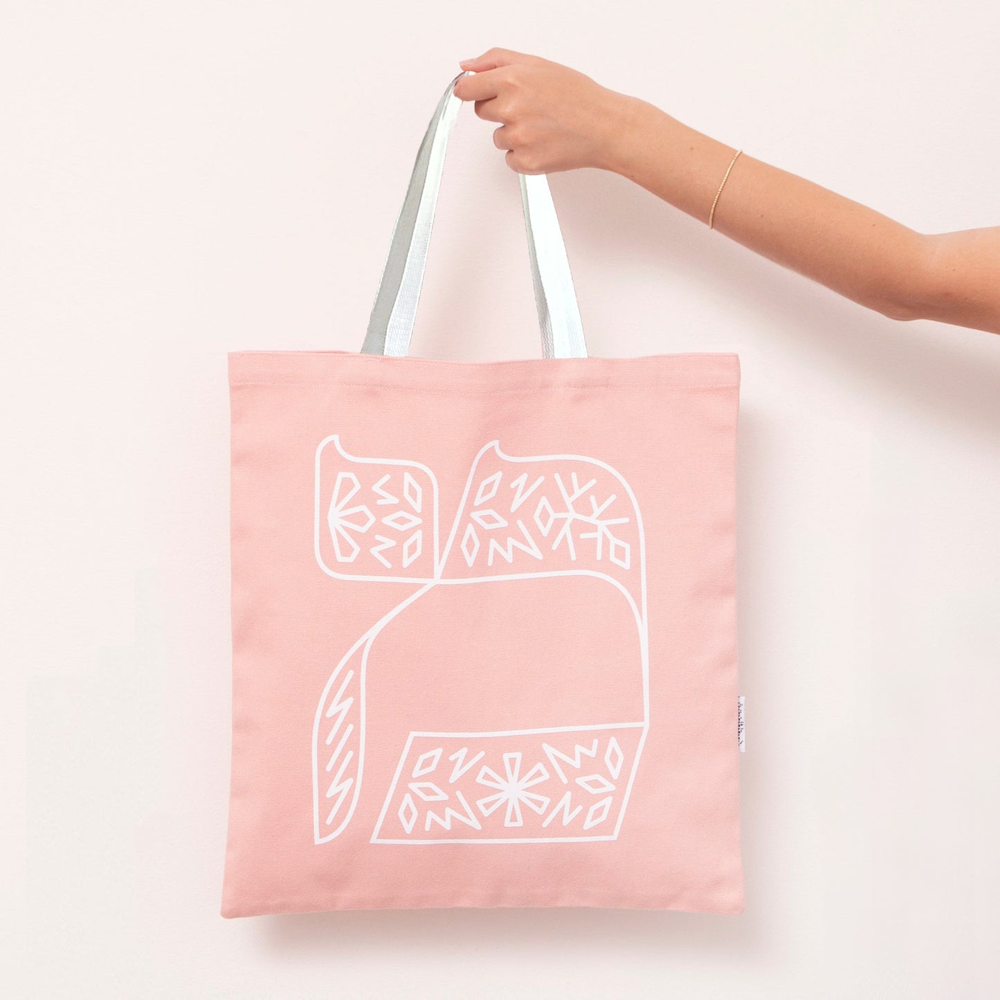 Pink Hebrew Letter 'Mem' Tote Bag