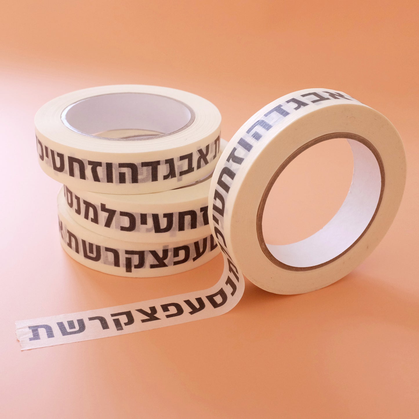 Masking Type: Hebrew Alphabet Adhesive Tape